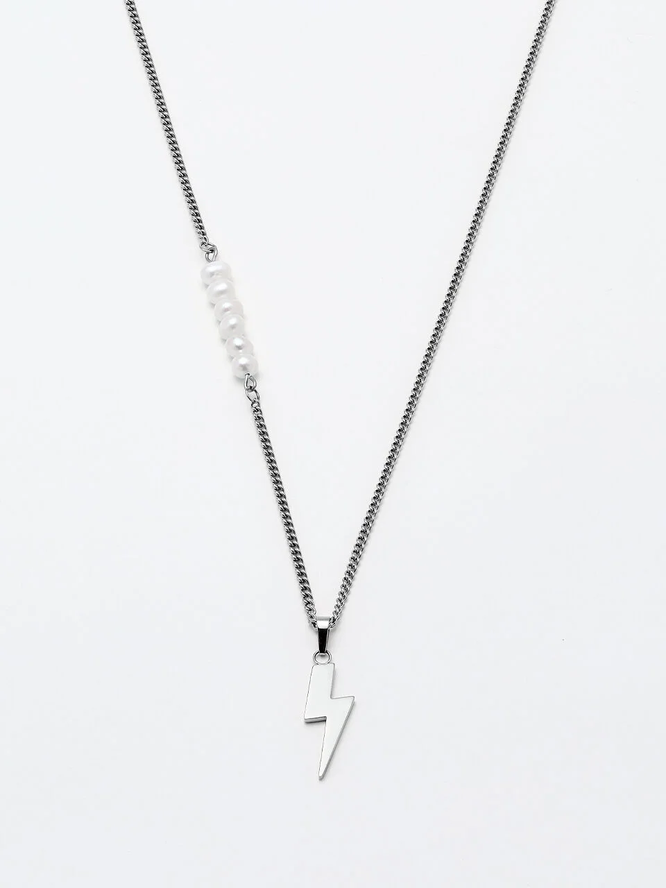 DUALITY LIGHTNING NECKLACE SILVER
