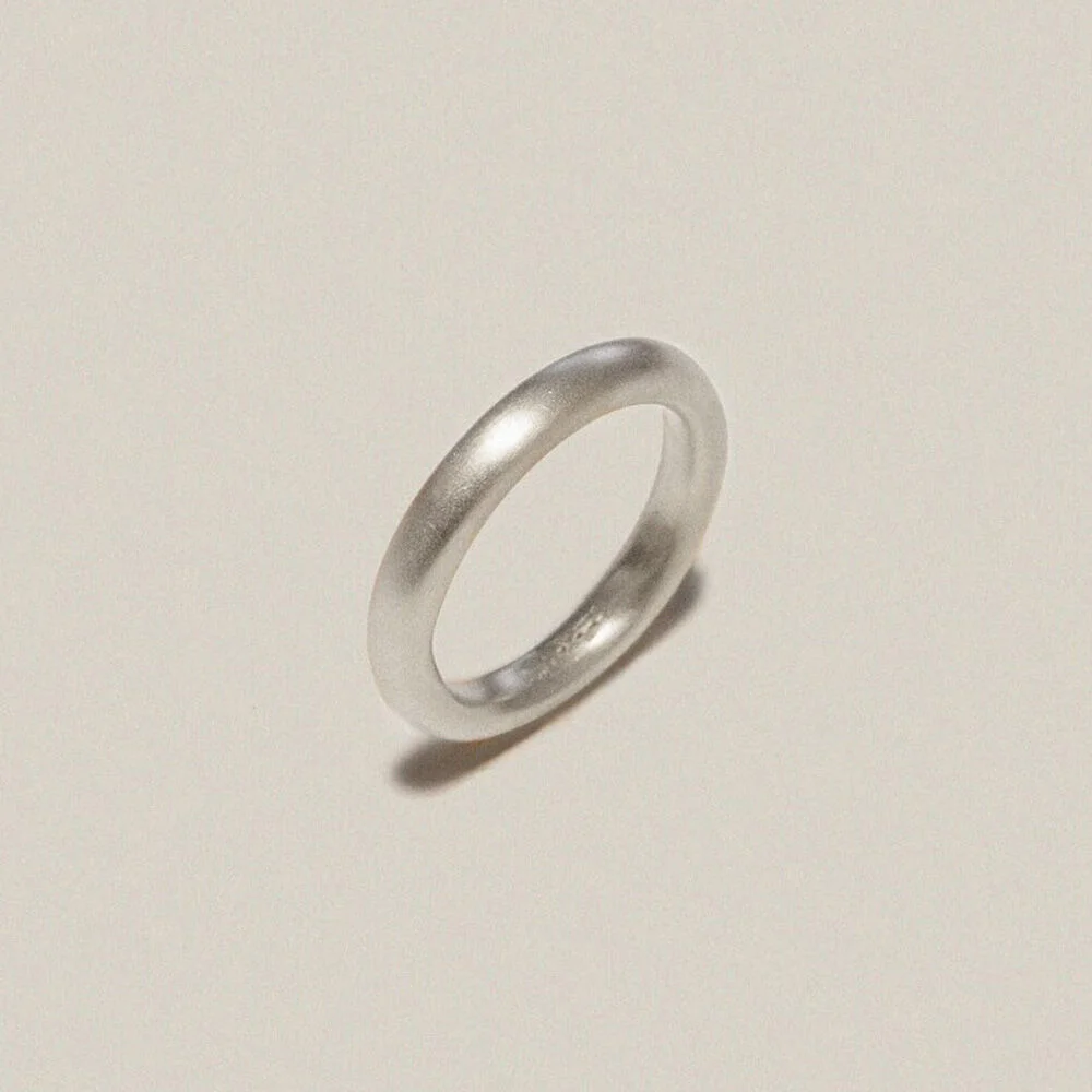 Signature O ring Matt Silver