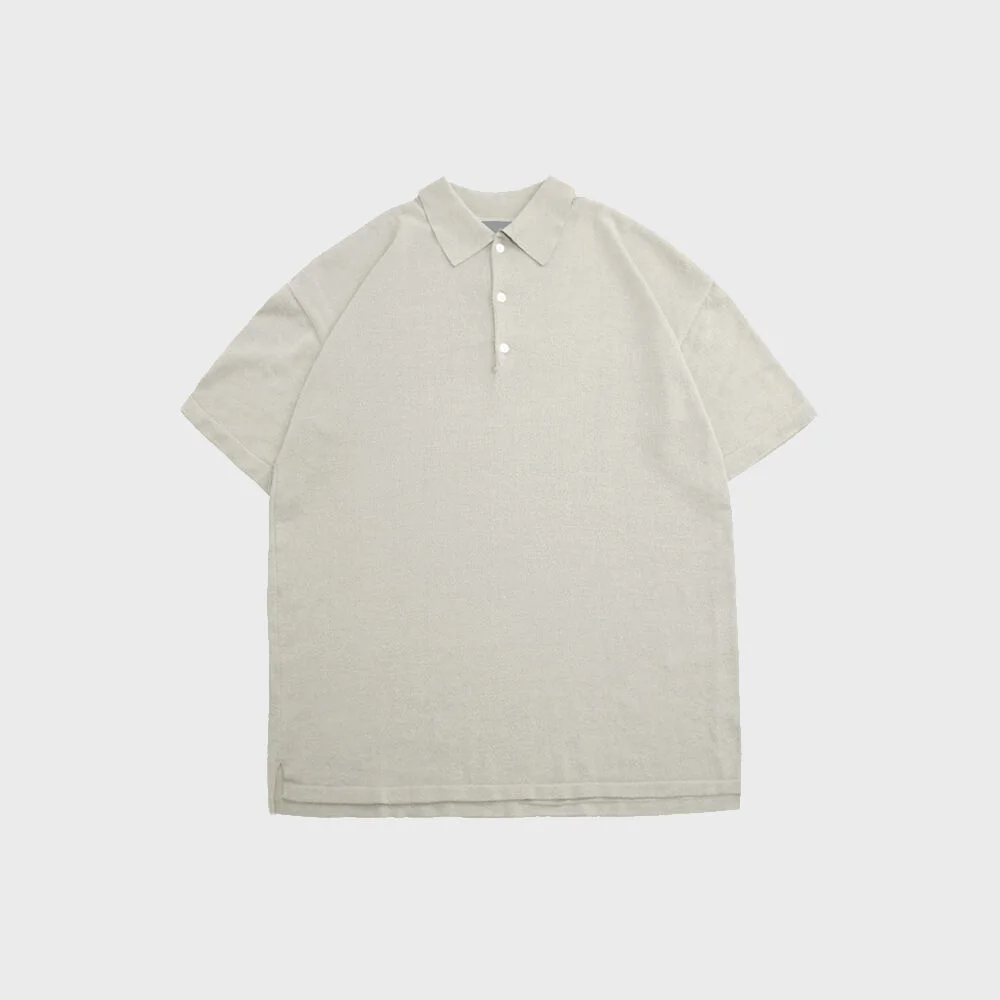 2021S/S HAZE KNIT POLO SHIRTS (LIGHT BEIGE)