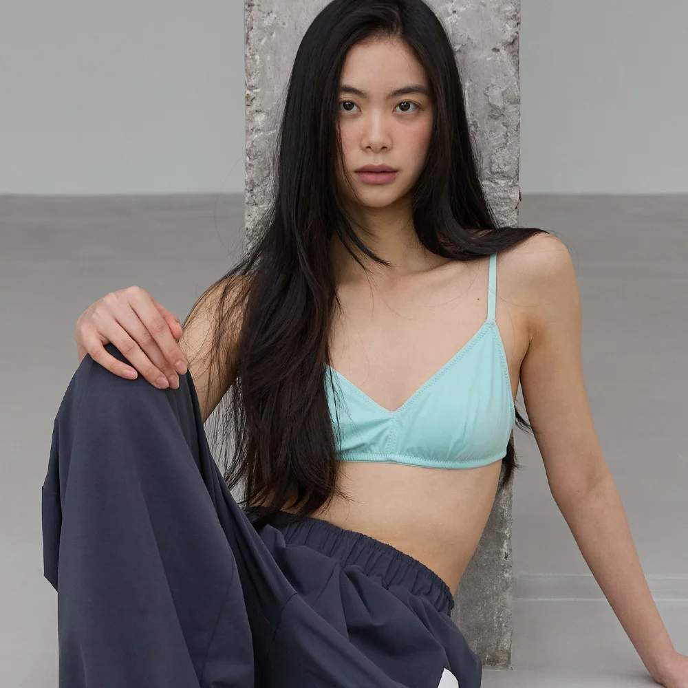Comfortable Basic Bralette Sky mint