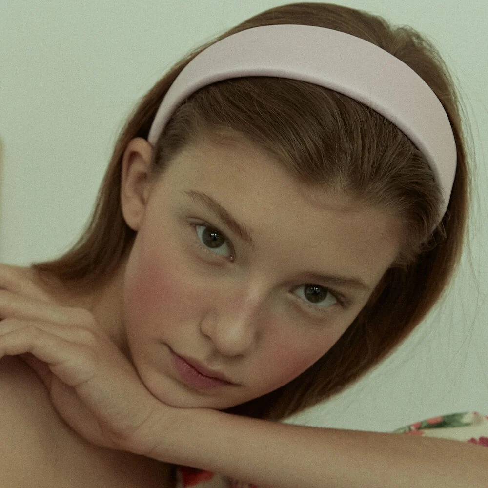 Light Pink Satin Headband
