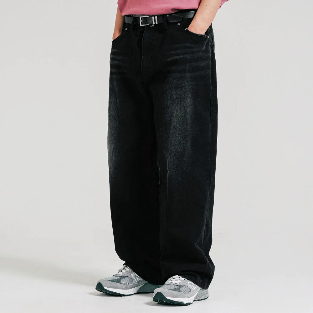 花生色 寬版 Washed Pants 5款 黑色 YHLP2470