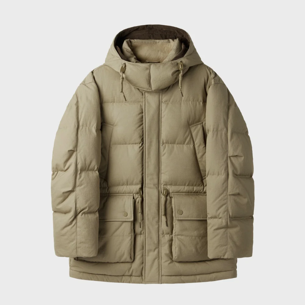 BRITISH CAMPER HEAVY DOWN JUMPER - D/BEIGE (P254MDW455)