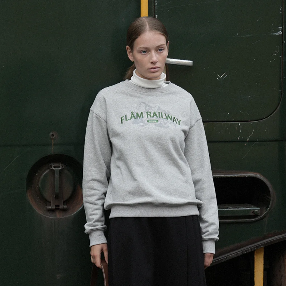 RAILWAY OVER FIT SWEAT SHIRT (GRAY)