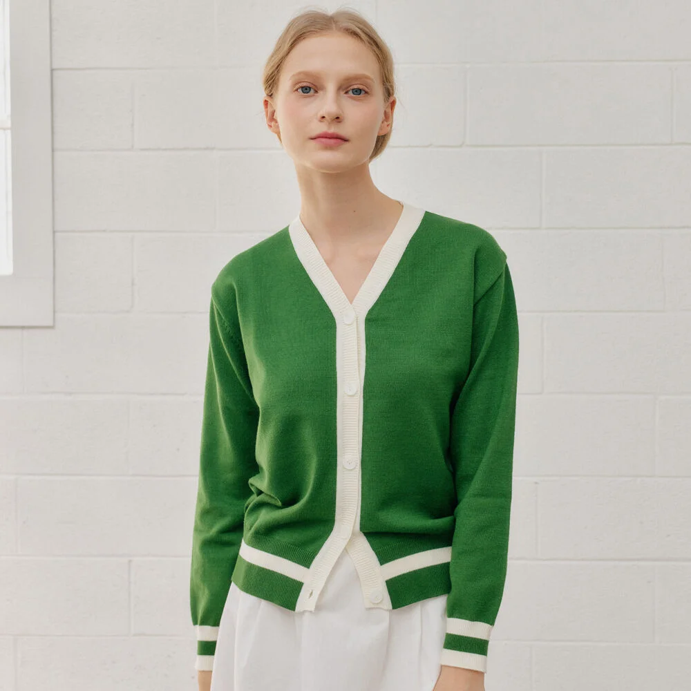 COLOR CARDIGAN_GREEN