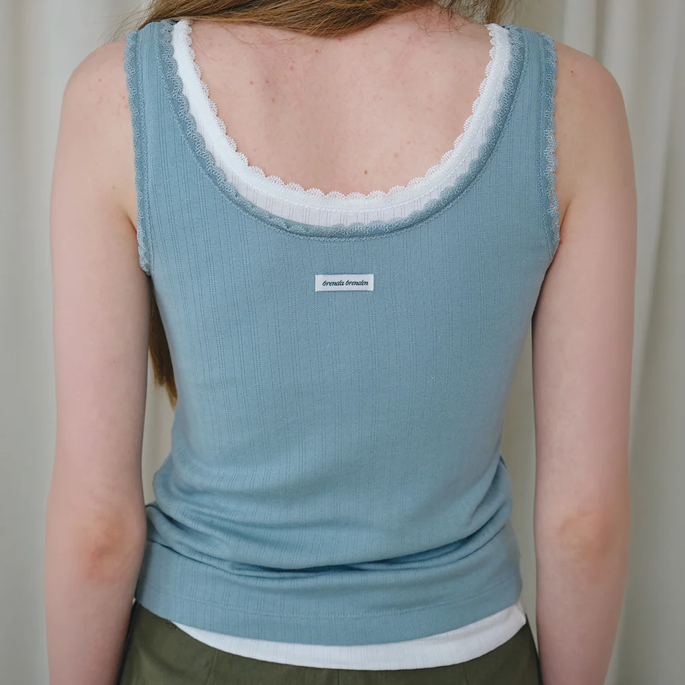 renee lace sleeveless - mint