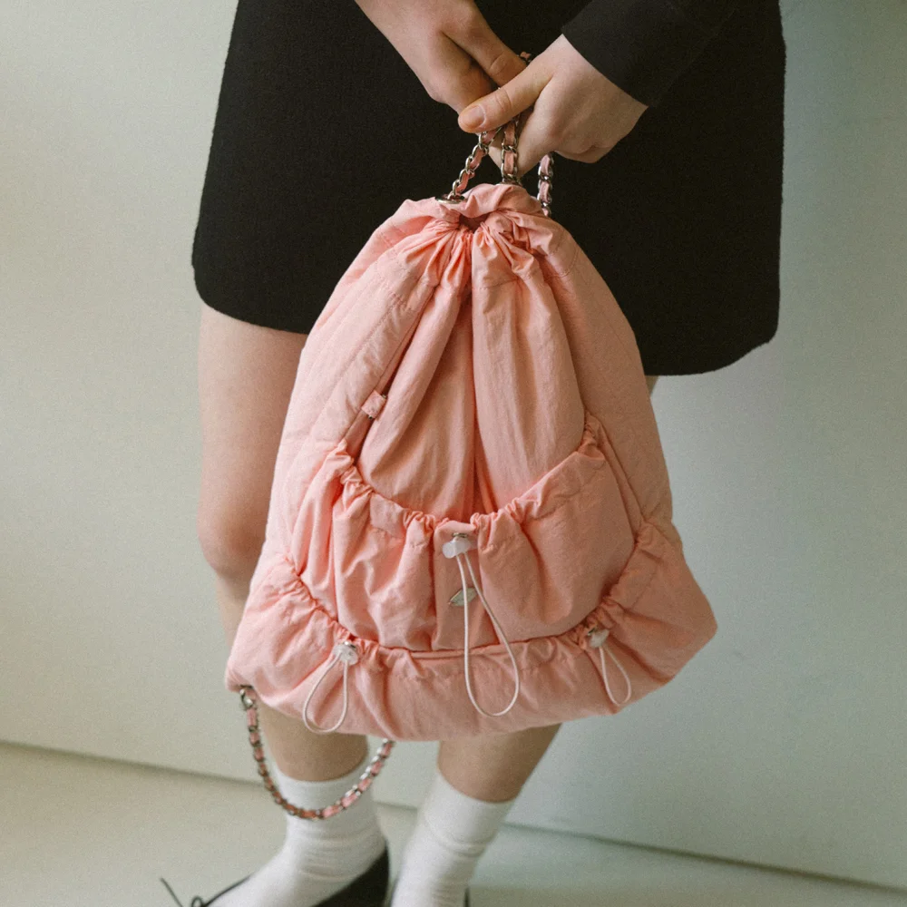 RIBBON CHAIN BACKPACK_PINK