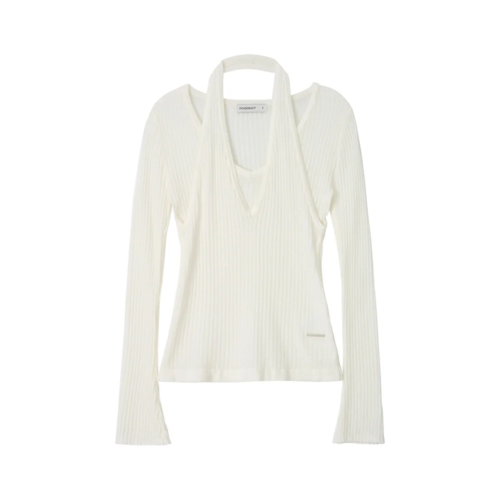 Halter Layer Top (ivory)