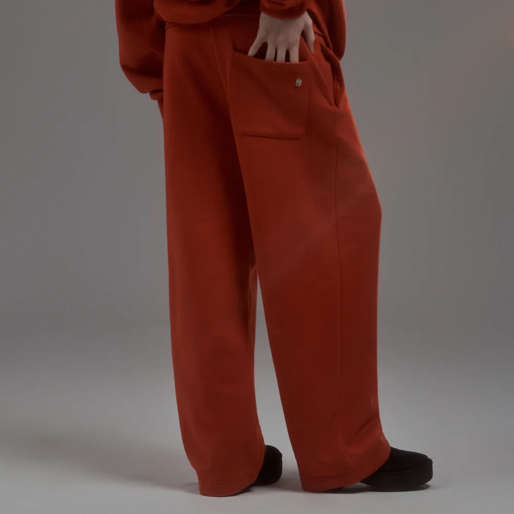 Dew Folded Sweat Pants - Red