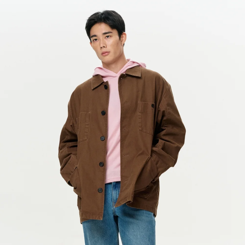 UNISEX ERA WASHED WORK JACKET - VINTAGE BROWN