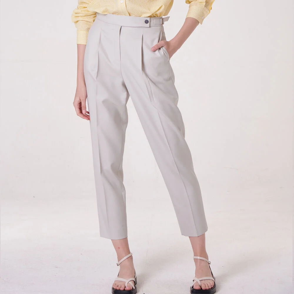 tapered pants_ light grey