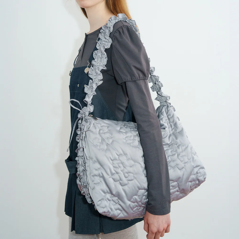 Padded Shirring Bag (Grey)