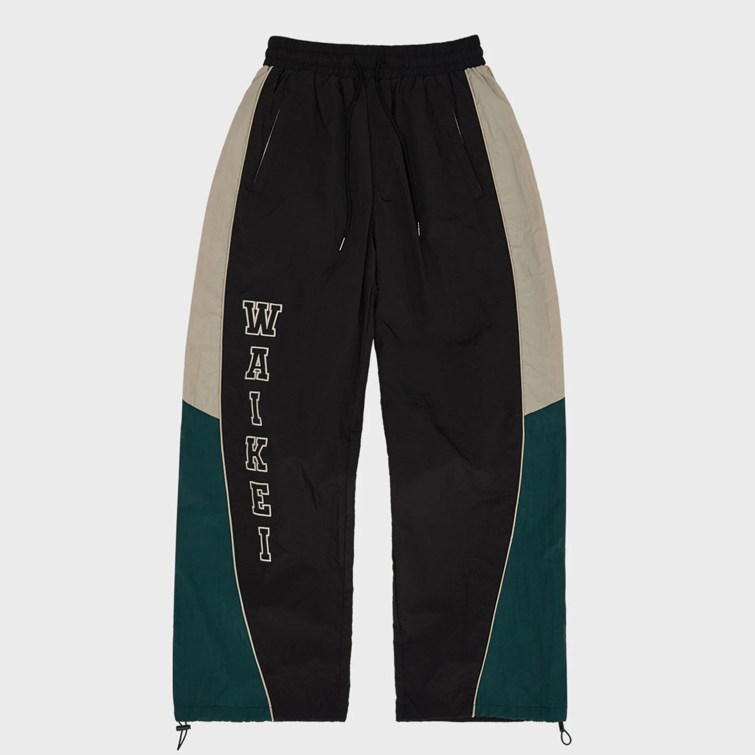 撞色 賽車 運動 褲子 黑色
