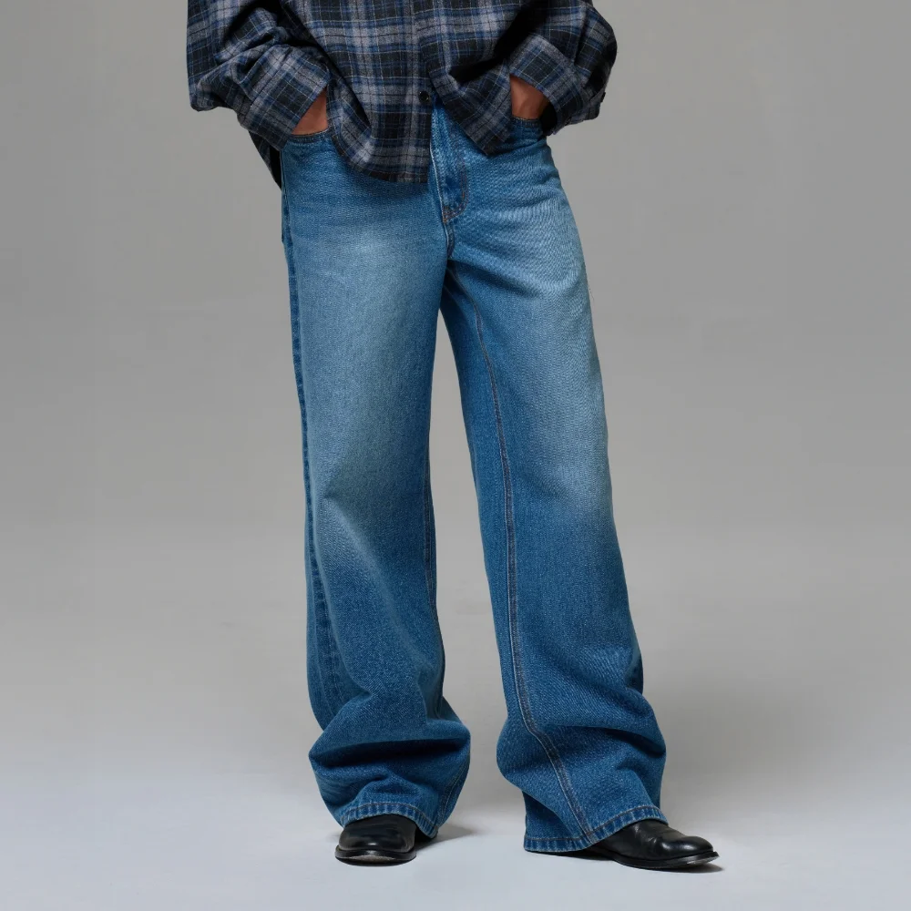 MEN ERA STRAIGHT FIT DENIM PANTS - VINTAGE MID BLUE