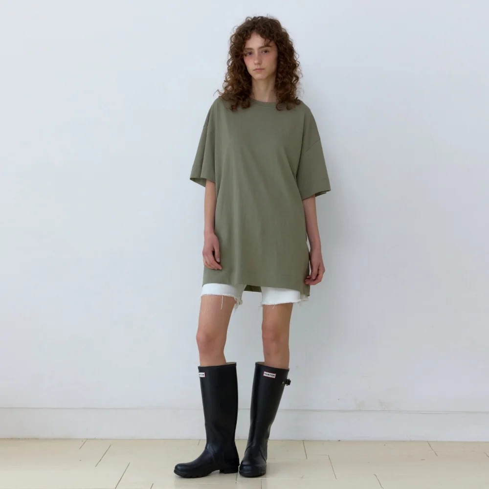 ORGANIC COTTON JERSEY DRESS KHAKI
