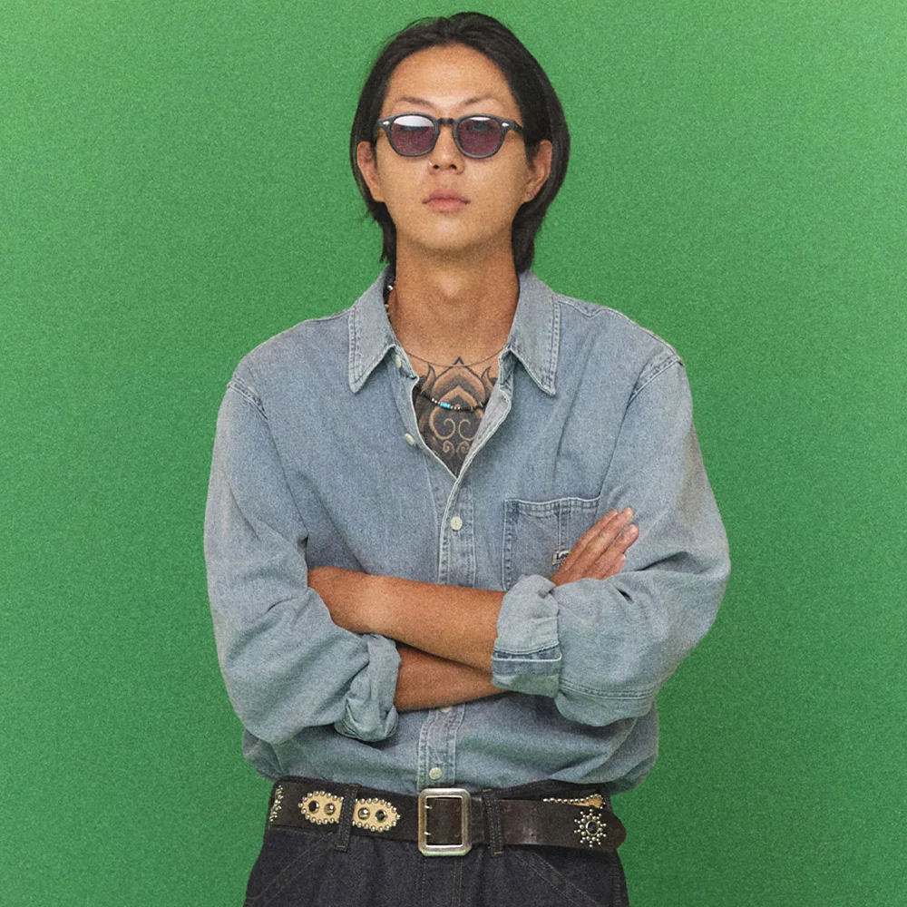 Rocco 口袋 牛仔 襯衫 靛藍 淺
