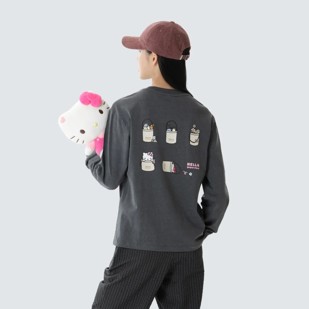 Pigment 女裝 長袖 T恤 Charcoal (S26FWFTL85)