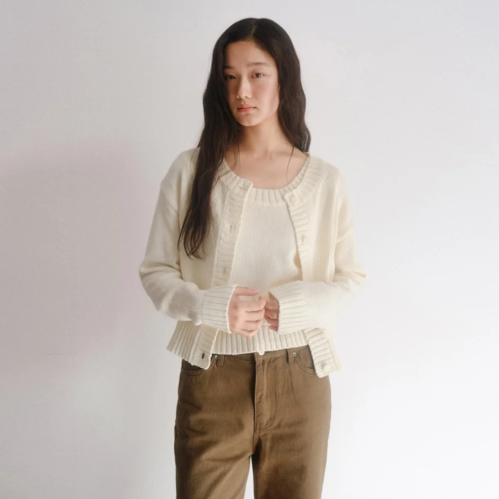 Village Cardigan_Cream