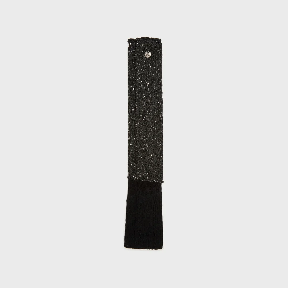 Heart glitter legwarmers(black)_DSLAA26504BLK