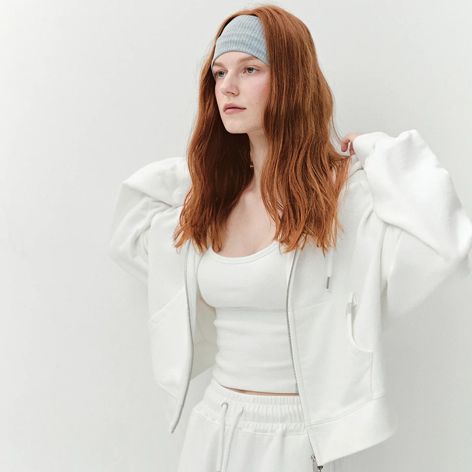 AS BASIC HOOD ZIP-UP (IVORY)