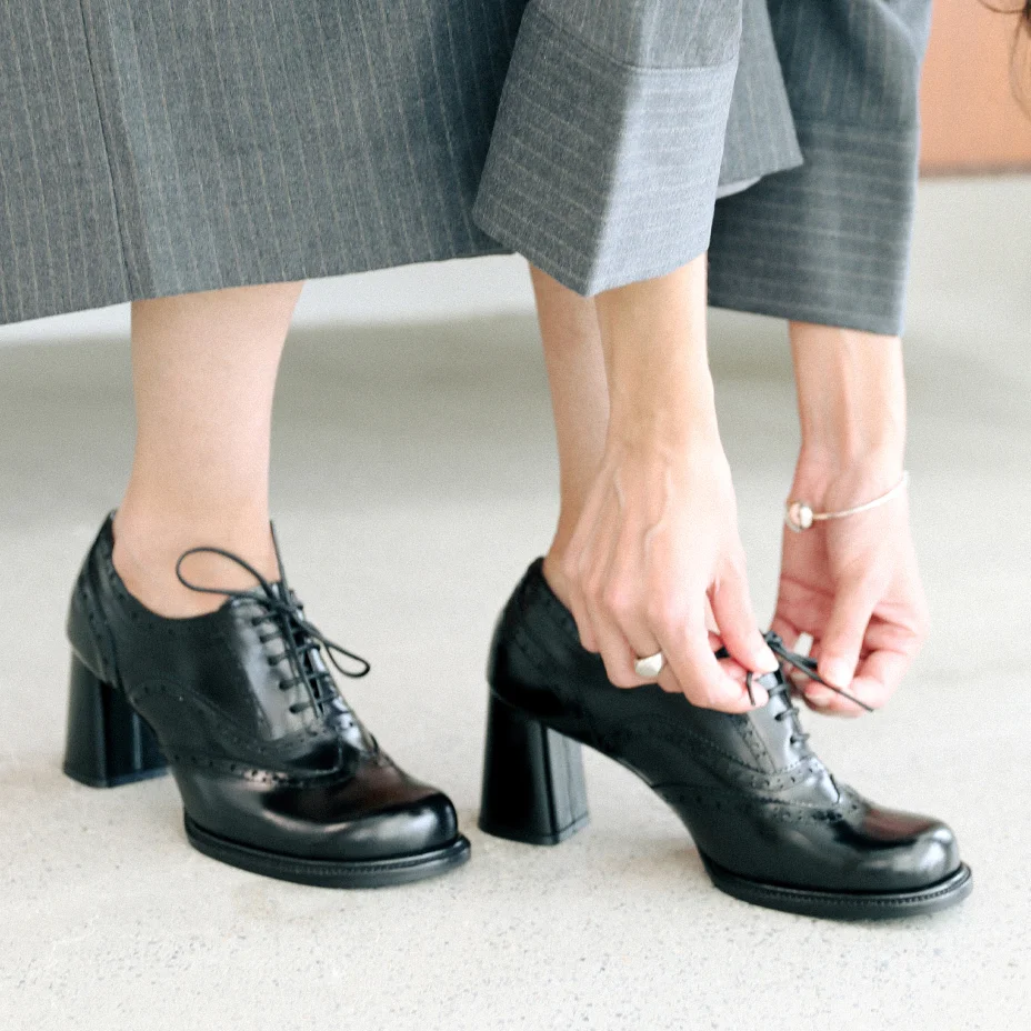 la terre lace-up pumps 2colors