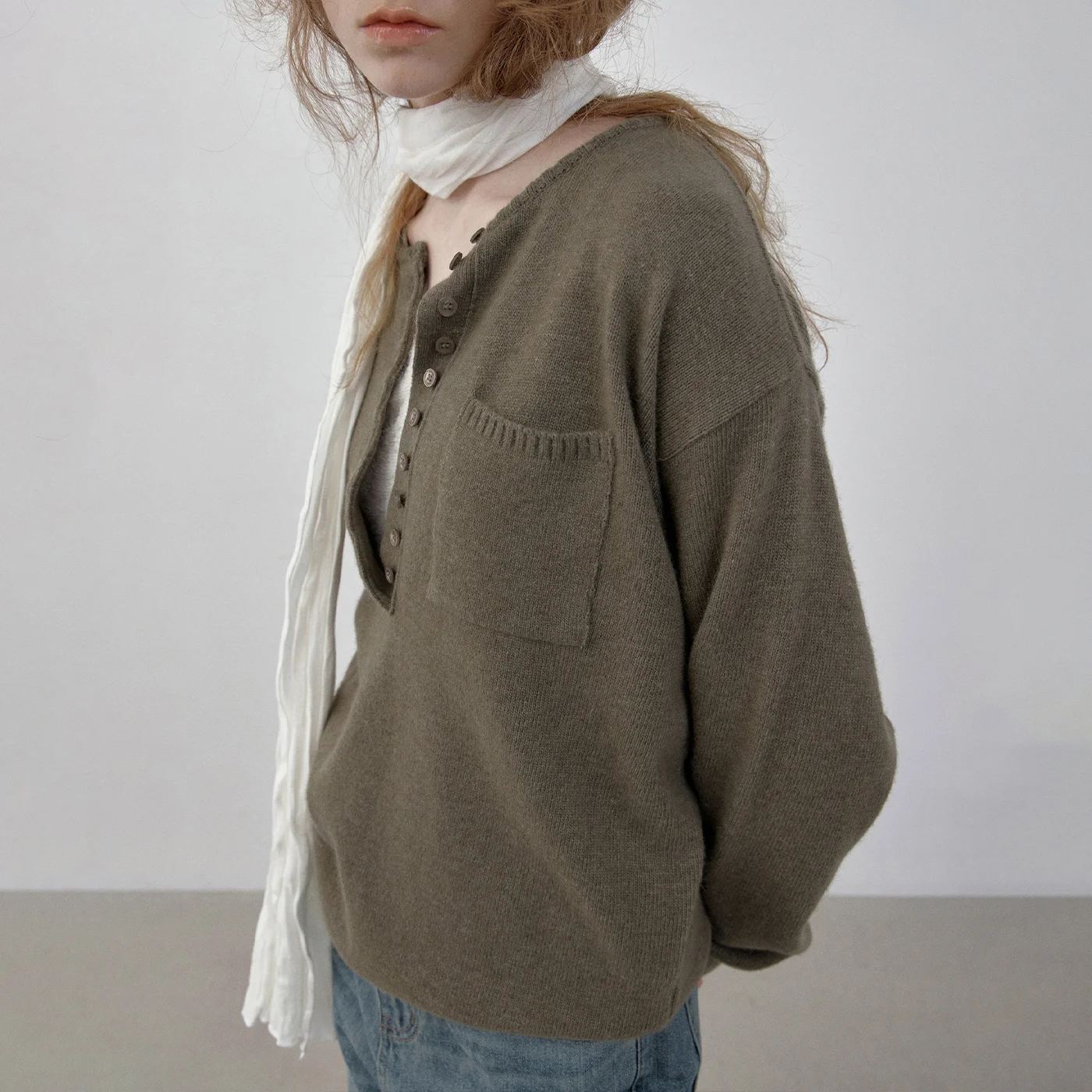 Hush tencel muffler (ivory)