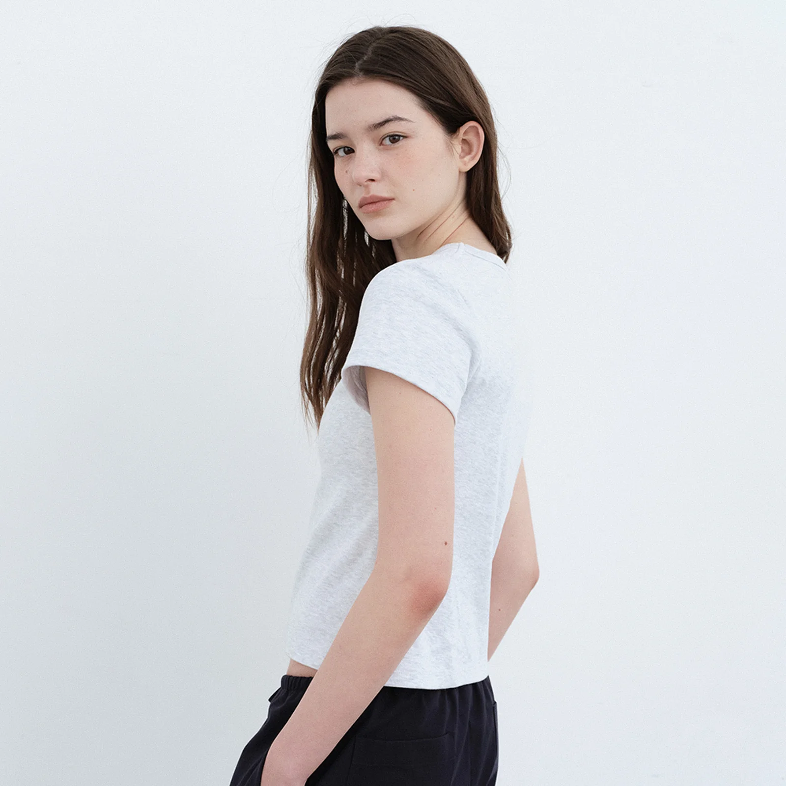 Simple T-Shirt-Melange White