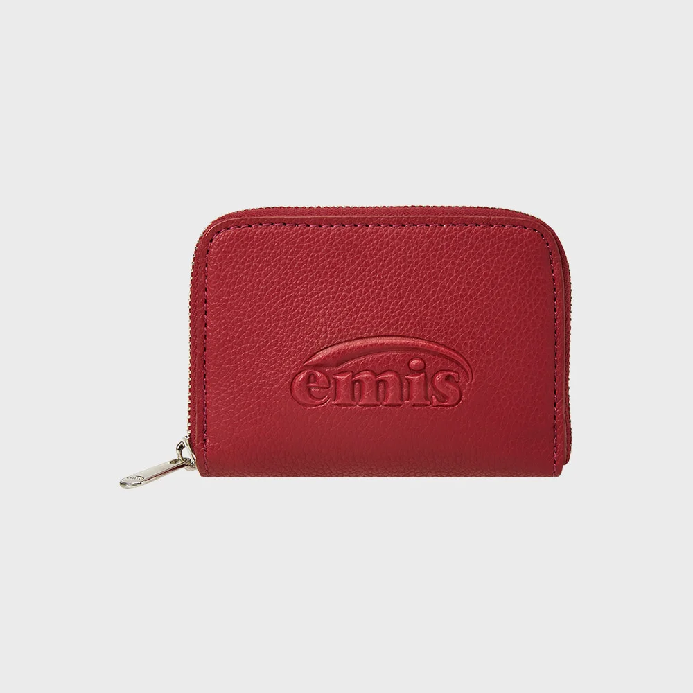 GRAIN LOGO ZIP WALLET-RED