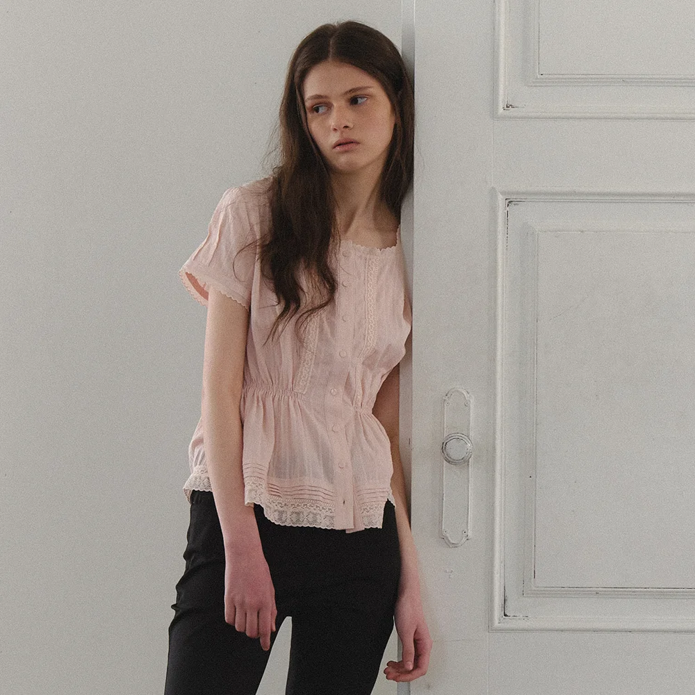 Petit lace blouse_pink