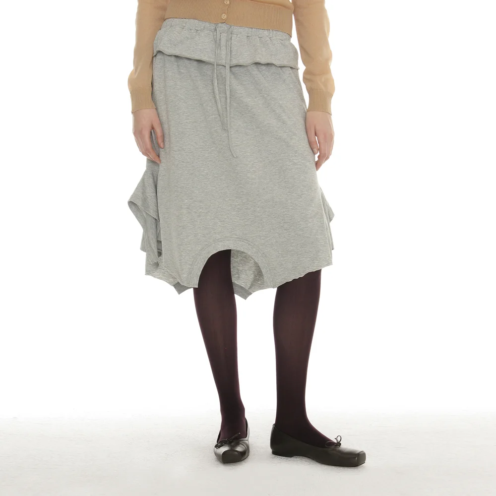 REVERSE T-SHIRT MIDI SKIRT_MELANGE