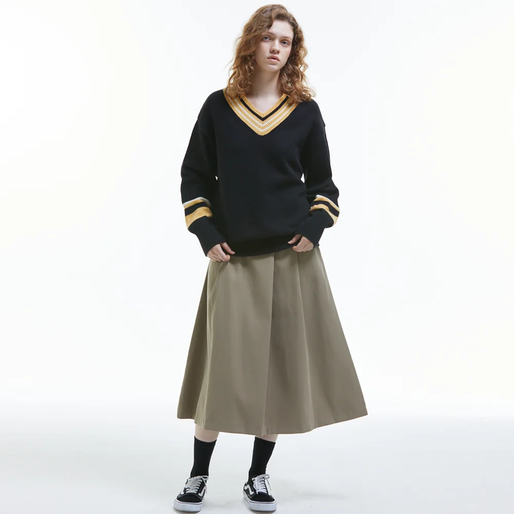 Double Pintuck Long Skirt