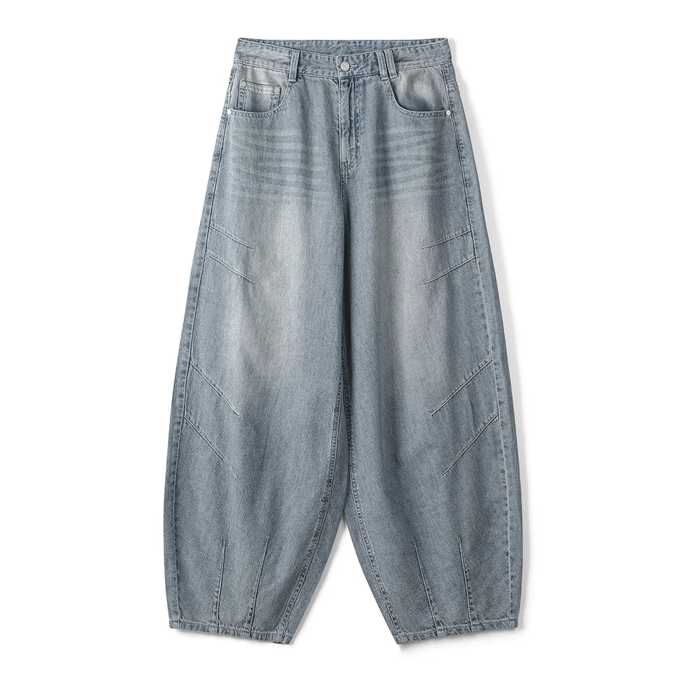 Linen Like Ballon Wide Jeans DCPT060Lightblue