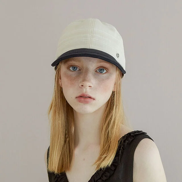 Wire brim petite cap -Ivory
