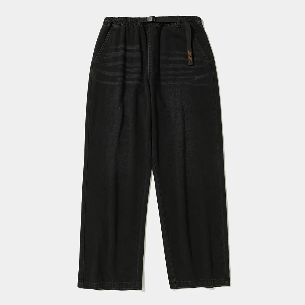 TRAJAN LABEL LOOSE-FIT WASHED DENIM PANTS_BLACK JEAN