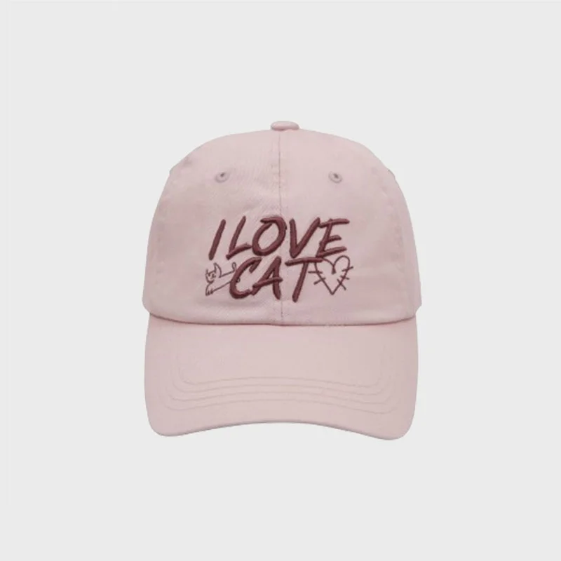 LOVE CAT BALL CAP (PINK)
