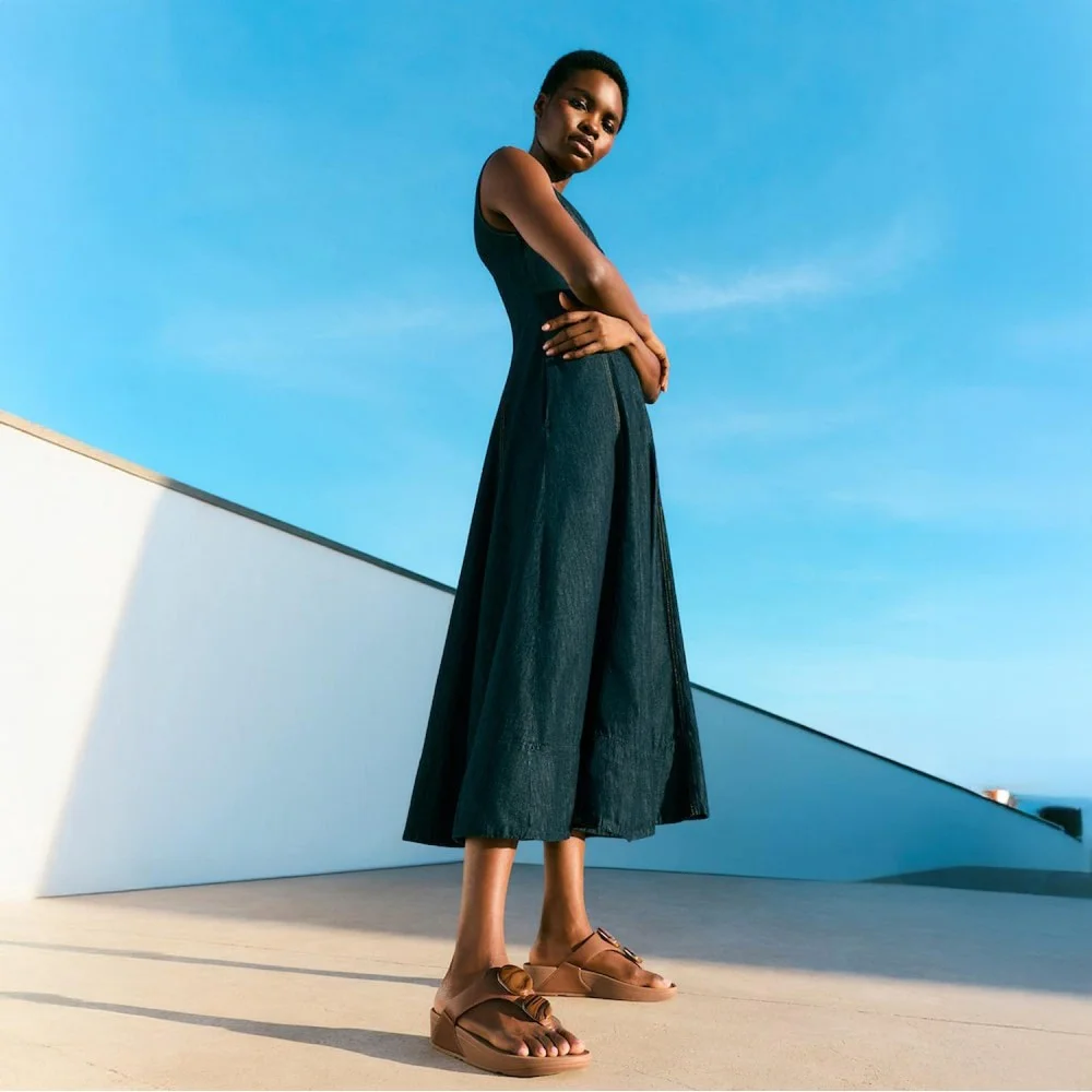 女裝 Lulu Marblo 石洗 Toe Post 涼鞋 深 THANN
