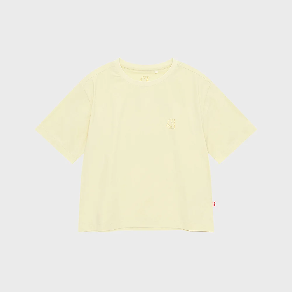 Hygge Cool light 圖案 圓領 短袖 T恤 - K_Pastel Yellow_OXM26208Y3