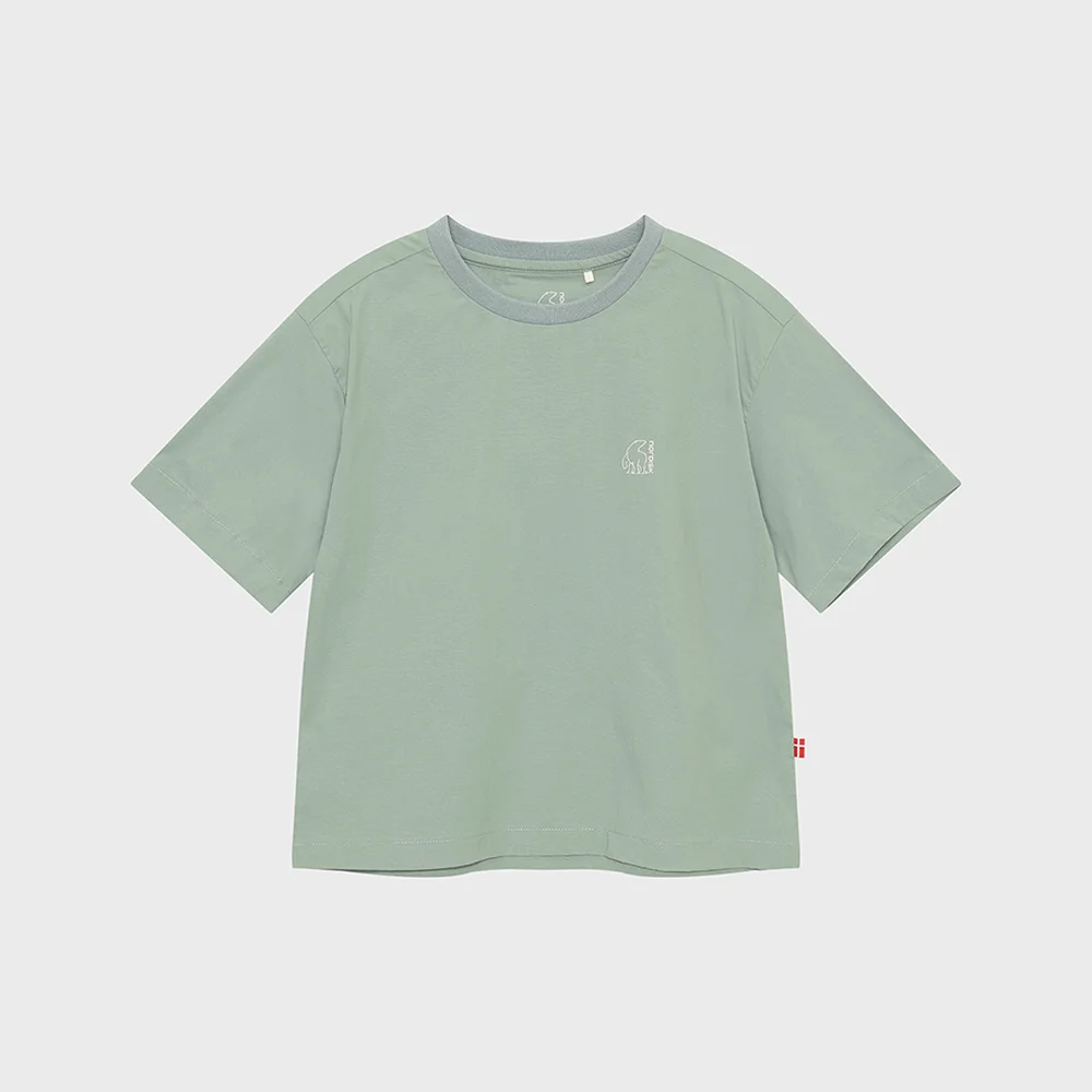 Hygge Cool light 圖案 圓領 短袖 T恤 - K_MINT_OXM26208G2