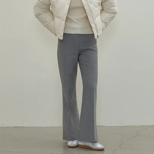 DEPTH WOOL SET-UP BOOTCUT PANTS (PT-5466)