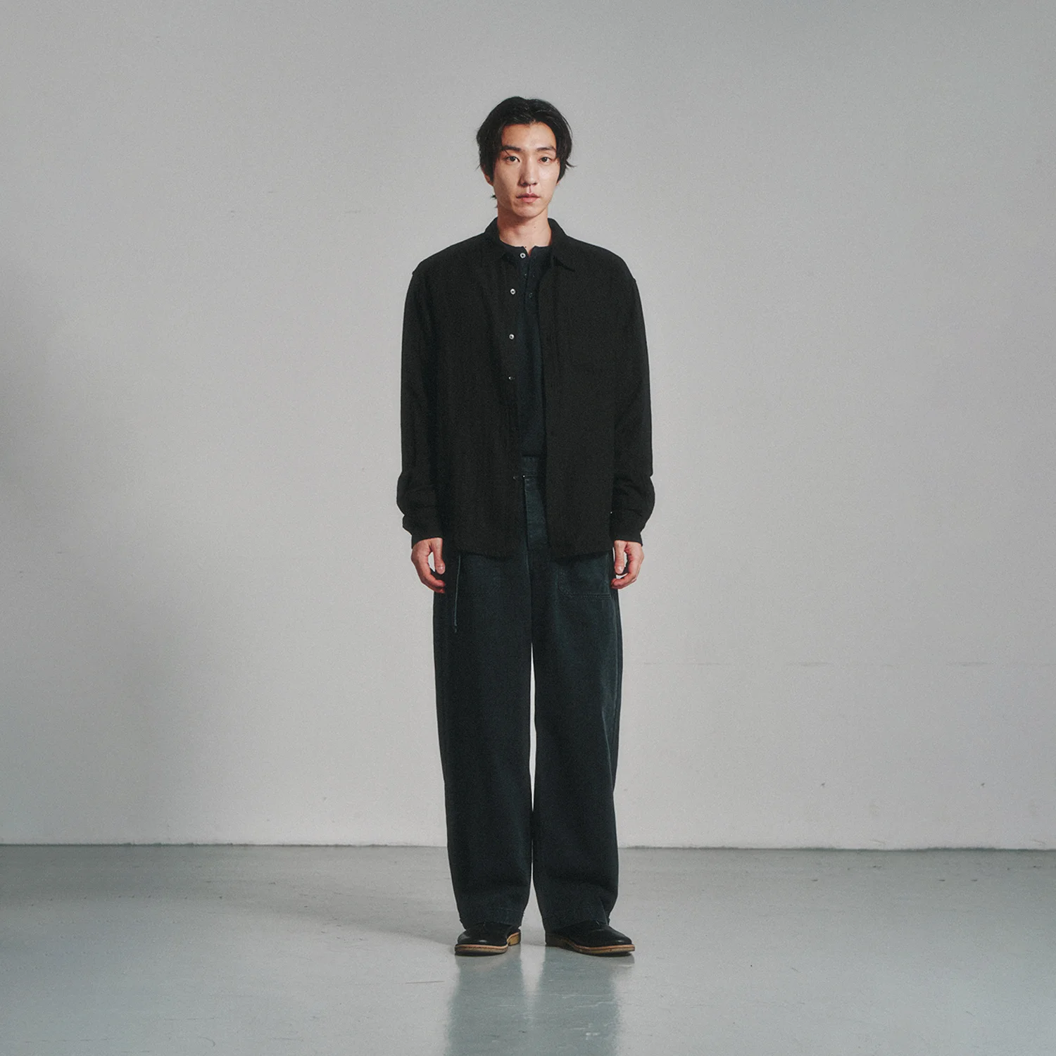 Washed Gauze Shirt_Black