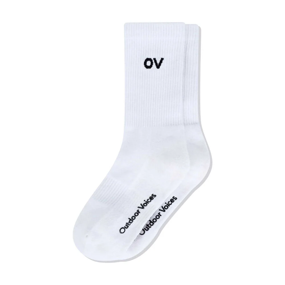 OV LOGO CREW SOCKS (WHITE)