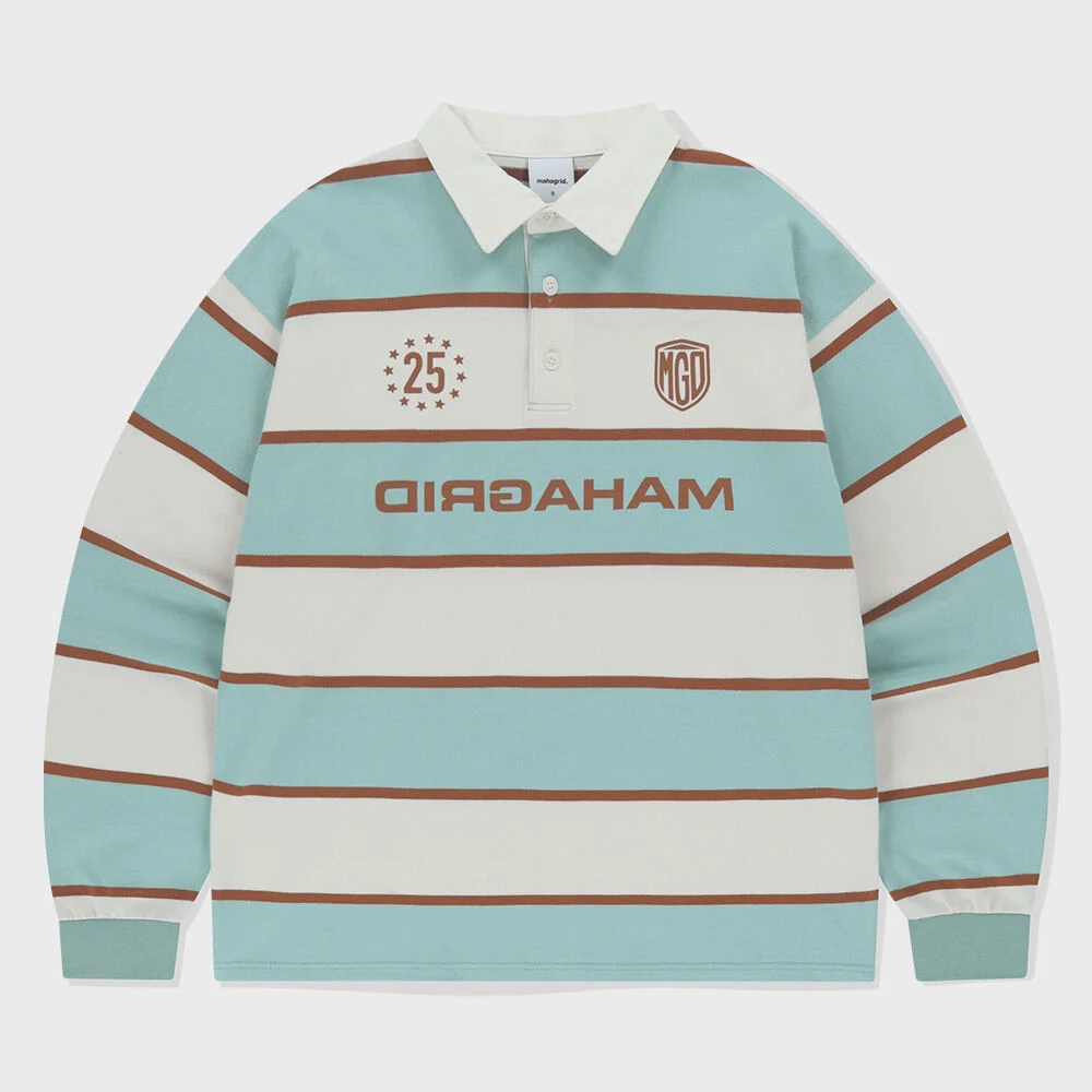 STRIPE RUGBY SHIRT IVORY(MG2FSMM550A)