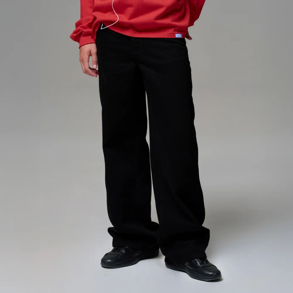 MEN ERA STRAIGHT FIT DENIM PANTS - BLACK
