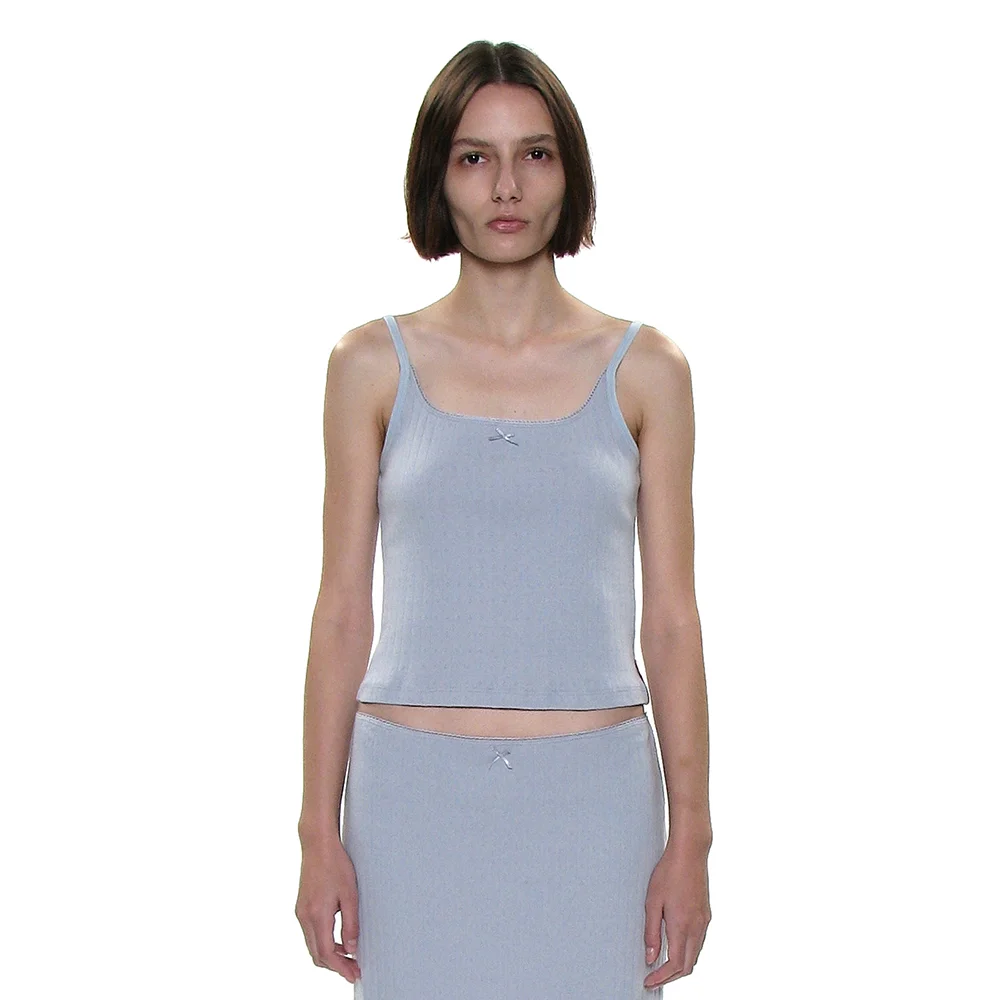 PWC LACE TRIM EYELET SLEEVELESS_SKY