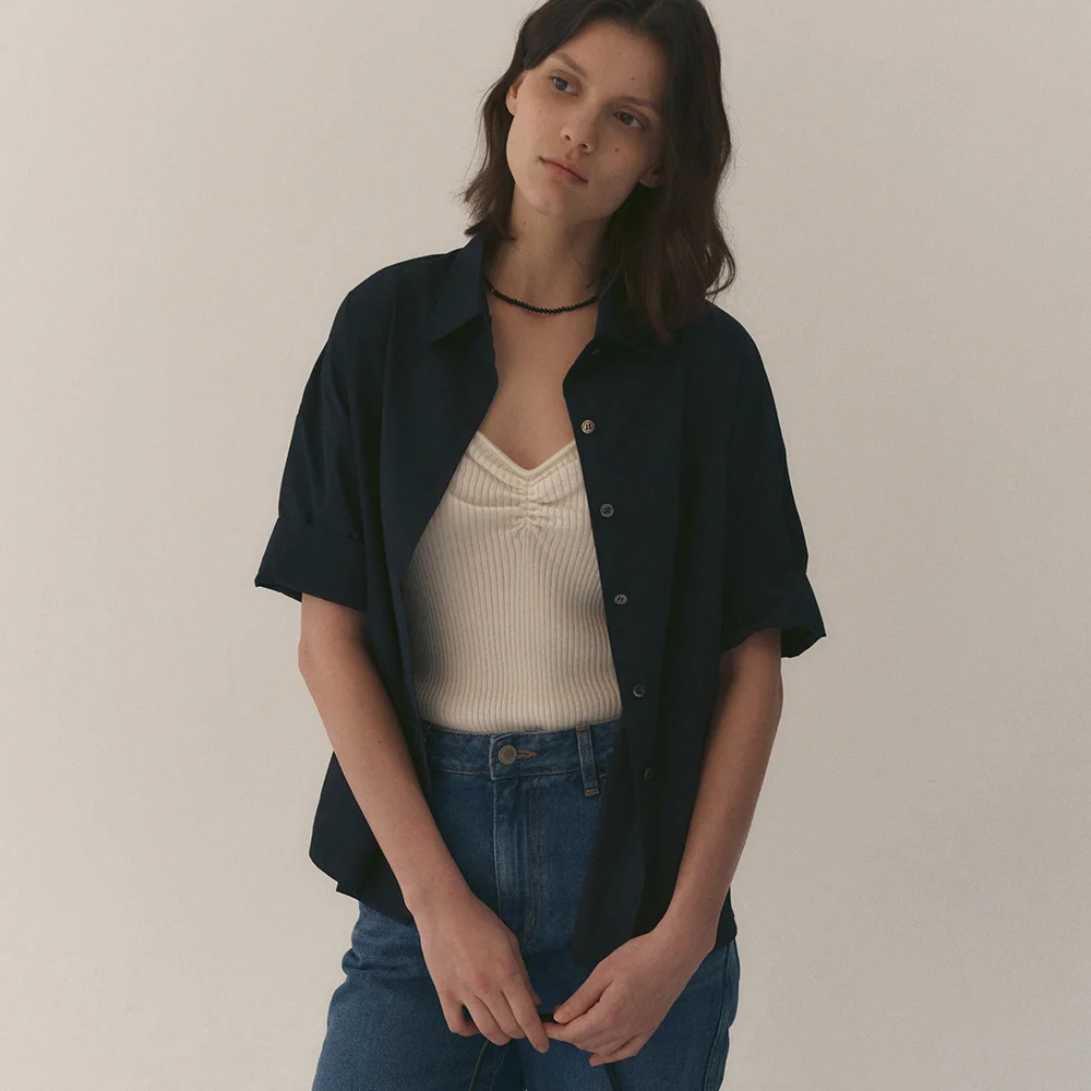 Ruth Roll-up shirt (Navy)