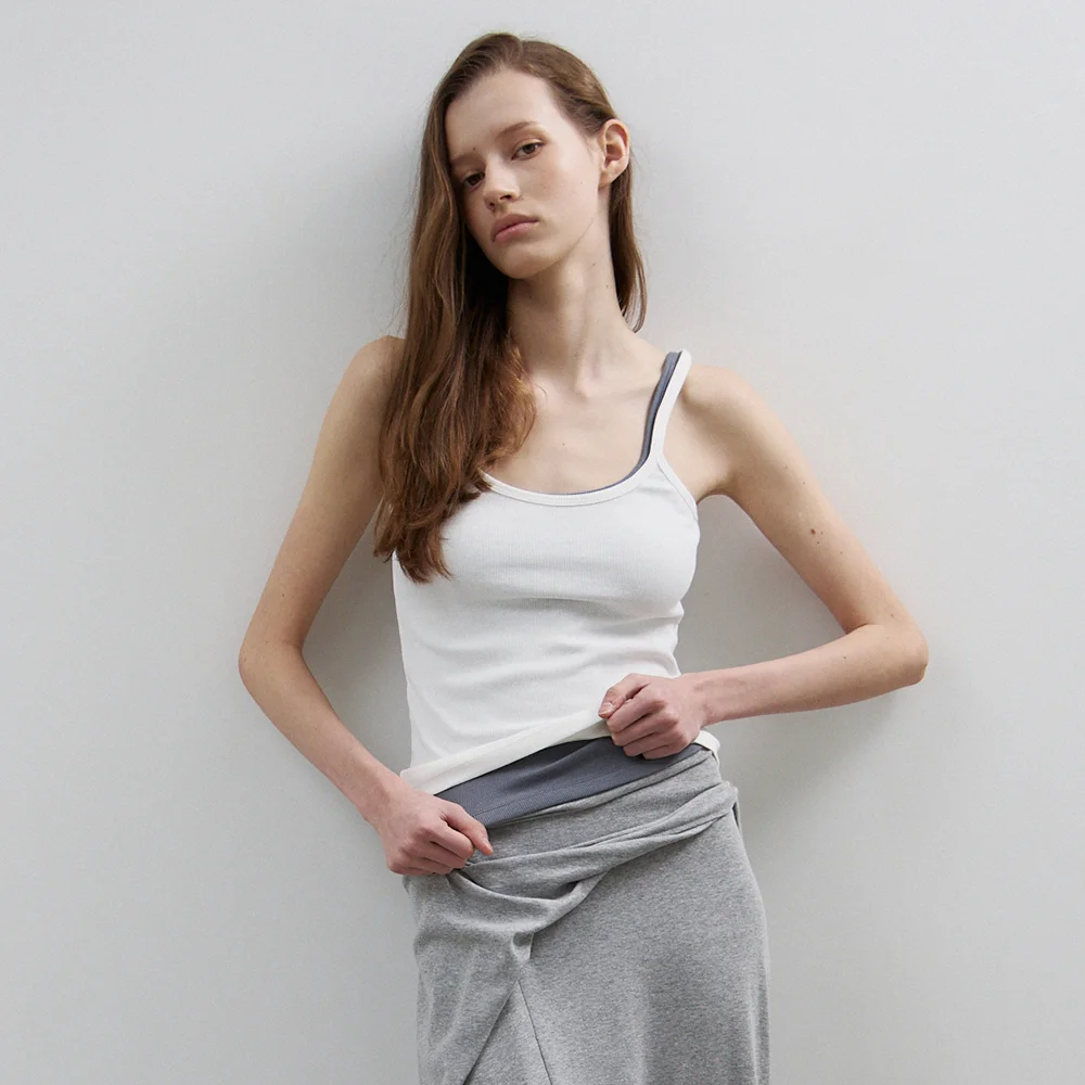 Daily Ribbed Tank(Ivory)