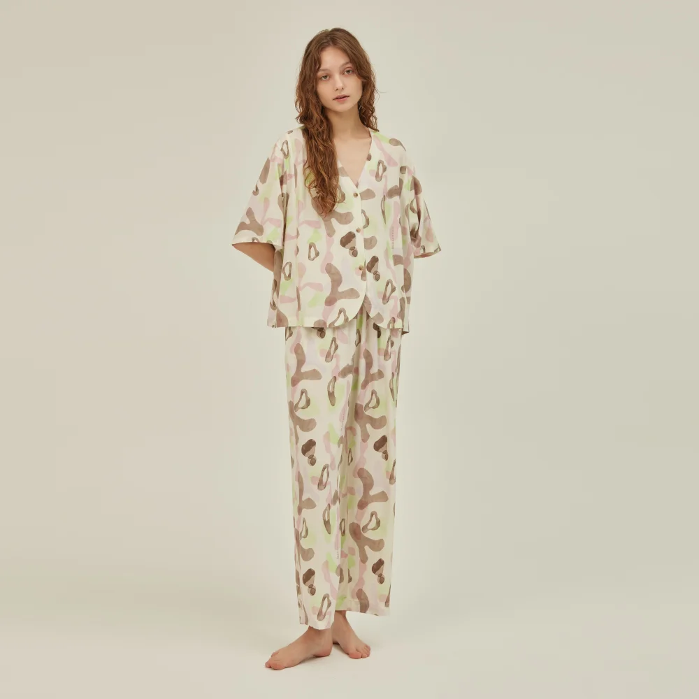 COZY ROUND PAJAMA SET_arc beige