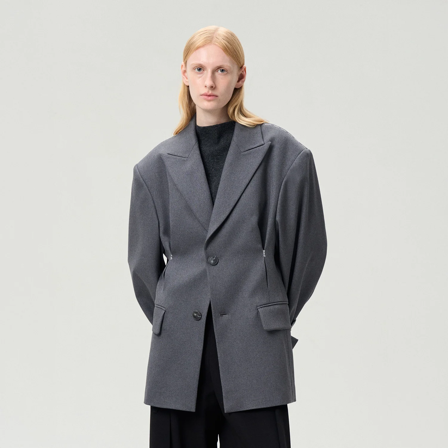 STITCH DETAIL OVERSIZED JACKET