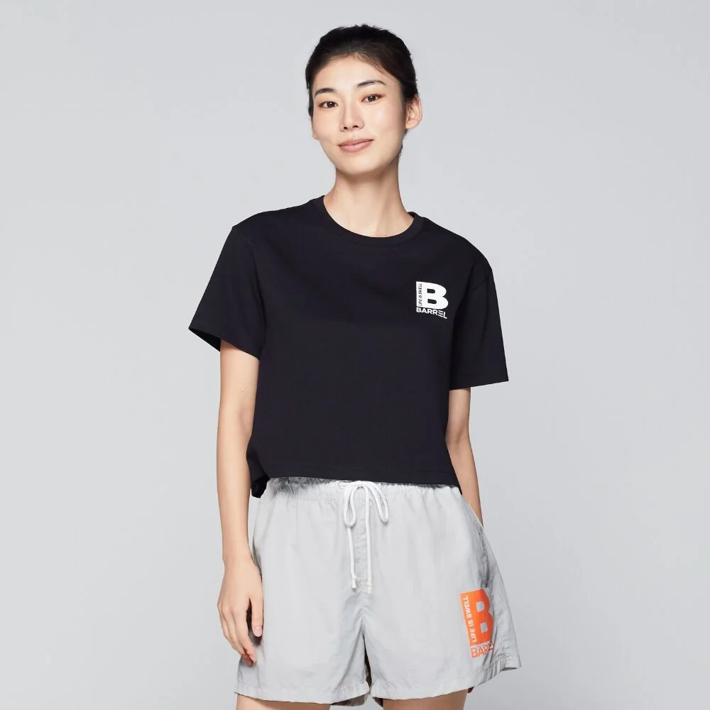 女裝 生活 短版 T恤 黑色 (B3SWHSS001BLK)
