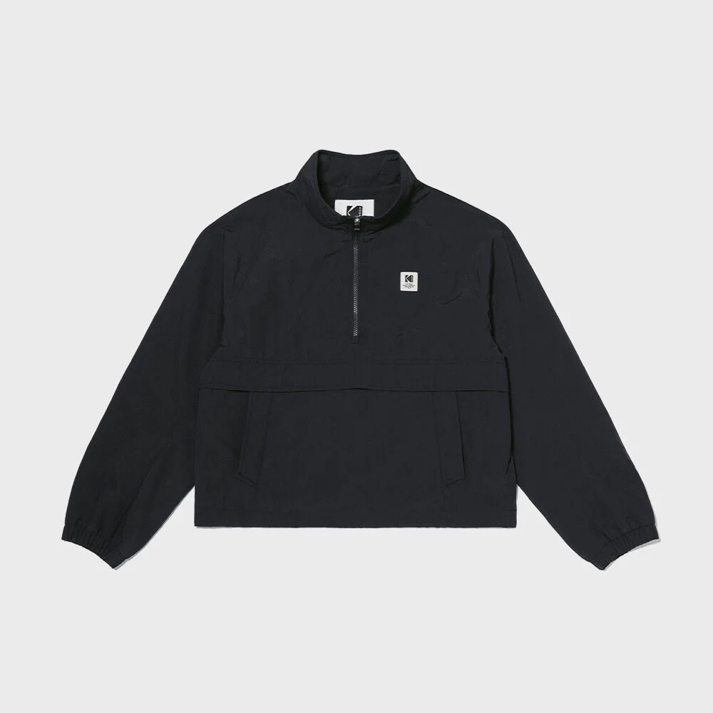 單色 Supplex Stand Neck 風褸 外套 女裝 BLACK